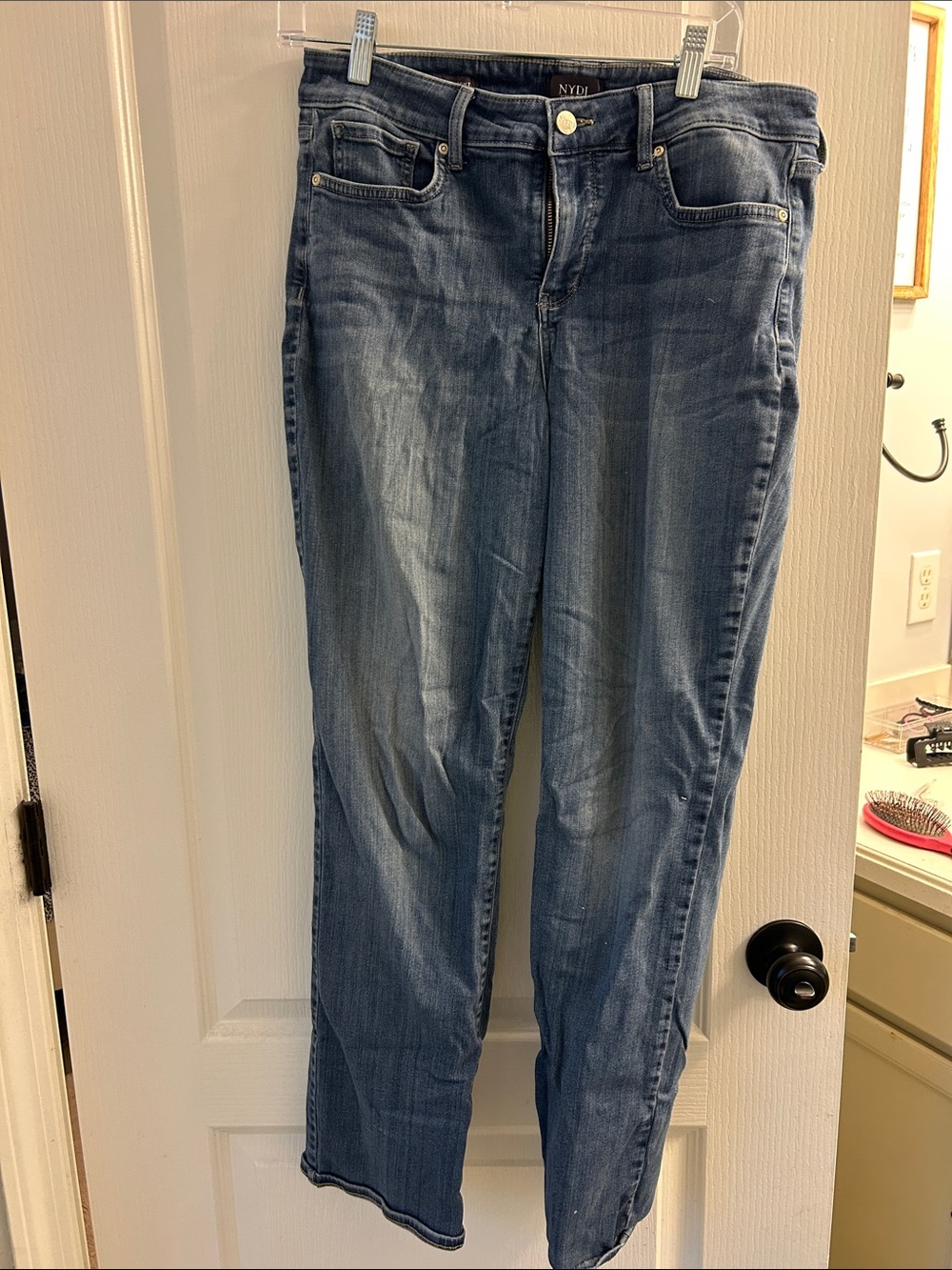 NYDJ Medium Blue Straight-Leg Jeans
